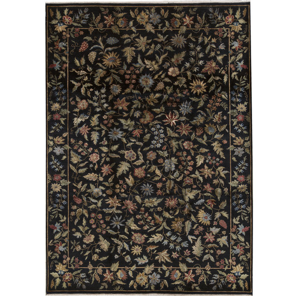 Bokara Rug Co., Inc. HandKnotted HighQuality Black Area Rug Wayfair